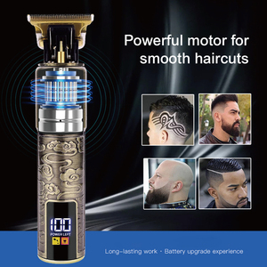 Afeitadora <span class=keywords><strong>de</strong></span> <span class=keywords><strong>peluquería</strong></span> profesional con cuchilla en T para hombres, recortadora <span class=keywords><strong>de</strong></span> barba <span class=keywords><strong>de</strong></span> peluquero, máquina para cortar cabello recargable - Product Image 2