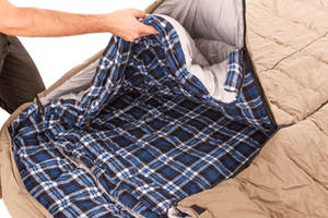ถุงนอนผ้าใบสำหรับผู้ใหญ่ตั้งแคมป์กลางแจ้ง E-RIKE ถุงนอนผ้าใบมีซับในสำหรับฤดูหนาว - Product Image 2