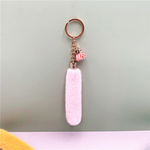 Porte-clés queue de fée/queues en fausse fourrure de vison/petit accessoire porte-clés fausse queue haute qualification fourrure charme cadeau porte-clés - Product Image 2