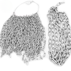 Eslabón soldado de acero de 70 grados de alta resistencia 1/4 "3/8" cadena de remolque de seguridad de remolque de transporte galvanizado amarillo - Product Image 2