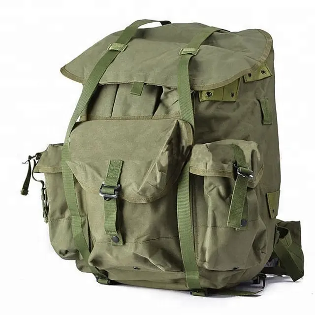 YAKEDA-mochila drab de oliva grande con marco de metal, accesorio táctico, para senderismo, con marco de metal