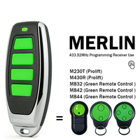 MERLIN M842 M844 M832 230T 430R Prolift Mando a distancia para puerta de garaje de 433 MHz con código variable