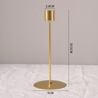 Fournisseurs d'articles d'artisanat métallique, porte-bougie simple en or, décoration de table de haute qualité, porte-bougie de luxe