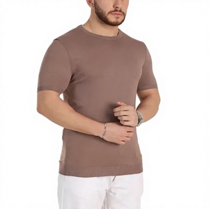 T-shirt décontracté à manches courtes pour homme EVERGLOW, taille plus, en jersey polyester/coton, séchage rapide, respirant, design uni, logo sur le devant - Product Image 1