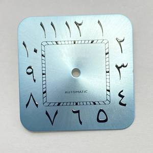 New square 27mm black mechanical watch strap with NH35 movement, water-resistant, made of <b>plastic</b> material, with <b>modified</b> dial a - Product Image 1