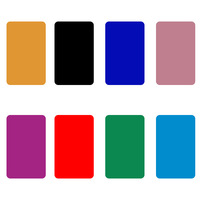 Cartes en aluminium anodisé en gros, 86x54mm, épaisseur 0,45mm, 8 couleurs, gravure laser pour badges de récompense et badges nominatifs, 100 pièces/paquet