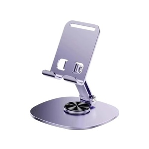 Desktop Tablet Stand Metal Adjustable Rotating Foldable Phone Holder For <b>Desk</b> Use - Product Image 1