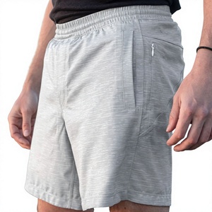 Pantalones Cortos Deportivos de Secado Rápido para Hombre, Color Sólido, Cintura Media, Cierre Elástico, Tejido de Poliéster, Casuales - Product Image 4