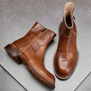 Zapatos de Hombre de Cuero Genuino, Estilo Británico Retro, Impermeables, Transpirables, con Estampado de Leopardo, de Calidad Ejecutiva - Product Image 6