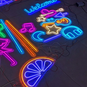 Enseigne néon LED personnalisée sans MOQ, pour intérieur et extérieur, décorations de fête d'anniversaire, lettres néon 3D lumineuses pour décoration murale d'événements - Product Image 5