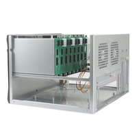 Casing Server Mini-ITX 8 Bay dengan HDD 3.5 inci dan 8 Hard Drive, Chassis Micro-ATX Plastik dengan Kipas dan Layar TEMP, Rak 8 SSD/HDD