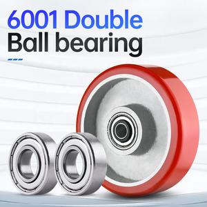 mittellaufwand rot 4 zoll rad lager flachwagen anhänger walze möbel allgemeiner zweck stumme universelle bremsscheiben - Product Image 4