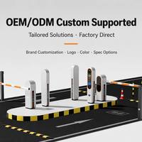 Barrera de Tráfico Automática Keydeone KDW-BG-L50 DC Sin Escobillas de Doble Carril con Control Remoto QR para Vehículos de Alta Velocidad