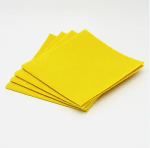 Super Absorbent Germany Viscose Nonwoven Needle Punched Kitchen Wipes Panos De Limpieza Multiuso Yellow Cleaning Cloth