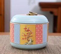 MSH Petite Jarre à Thé en Céramique Portable Motif Danse du Lion Mignon – Cadeau d'Affaires