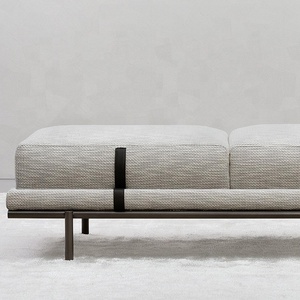 Chất Lượng Cao Ý Phong Cách Sang Trọng Hiện Đại Phòng Khách Kim Loại Cơ Sở Vải Sofa Băng Ghế Dự Bị Phòng Ngủ Cuối Băng Ghế Dự Bị Phân - Product Image 5