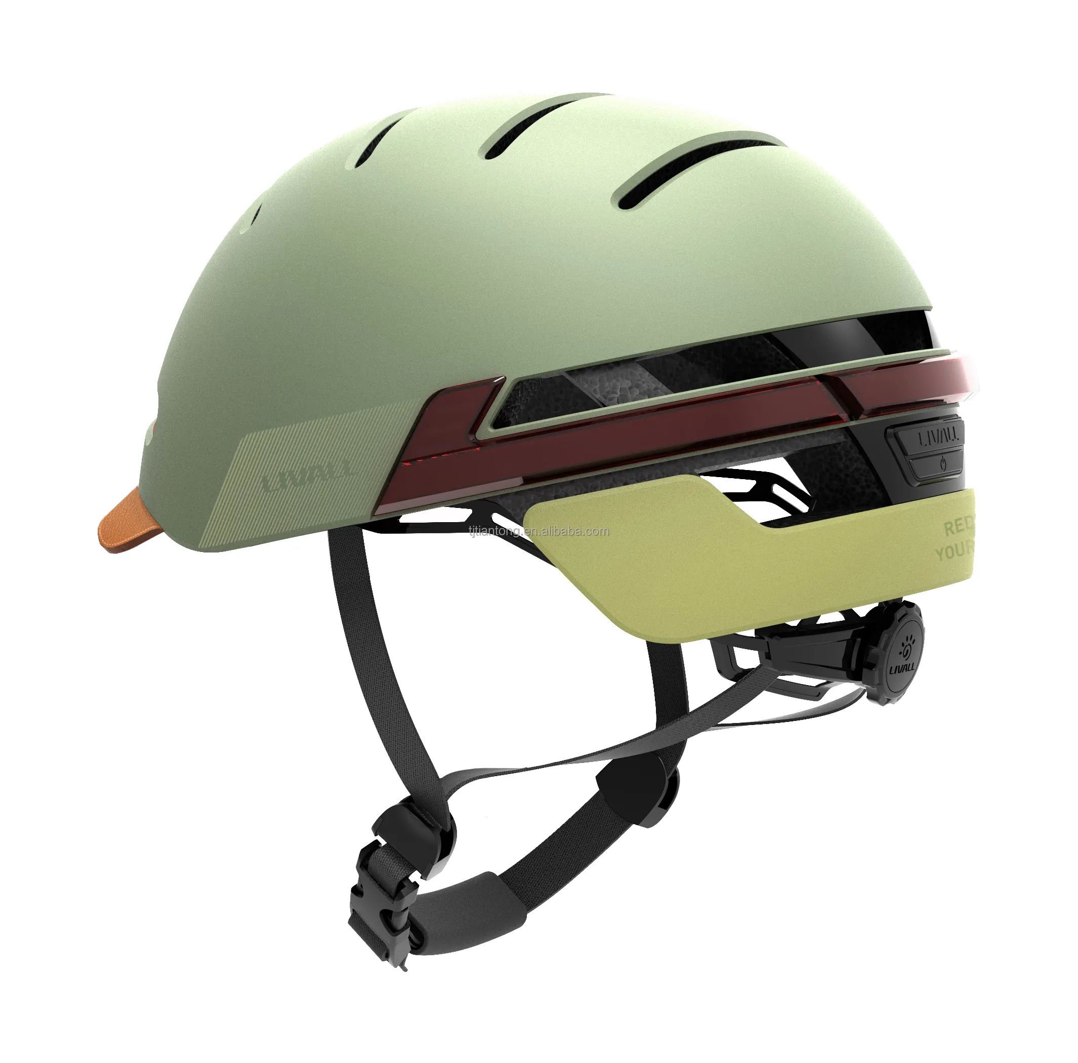 Smart Retro Off Road Mountain Bike Urban Cycling Helmet For Electric Scooter Bicycle Ebike Adult Kids with Light