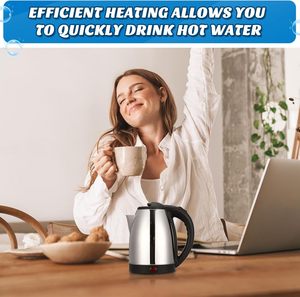 Electric <b>Kettle</b> Stainless Steel USB Powered European Design White Shade Portable Household Appliance - Product Image 6