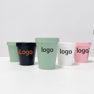 Tarros de plástico PP de 50ml, 100ml, 200ml, 250ml, de color de fábrica, con tapa giratoria, a prueba de fugas, para crema de mantequilla, incluye espátula y tapa de color. - Product Image 1