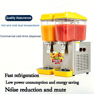 Distributeur de jus de fruits et de thé au lait en acier inoxydable, qualité commerciale, 2 robinets, robinet de distribution de qualité supérieure - Product Image 4