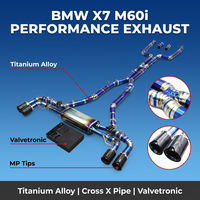 Tuyaux d'échappement en titane pour BMW X7 M60i 4.4TT 2020-2026, silencieux Catback, embouts Valvetronic M Performance