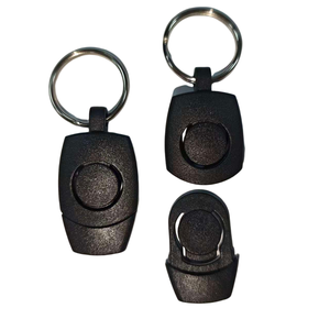 Khóa móc chìa khóa nhỏ bằng nhựa POM đen, chống nước, chắc chắn, có vòng tròn kim loại và nút nhấn, dùng làm phụ kiện cho hành lý và ba lô - Product Image 4