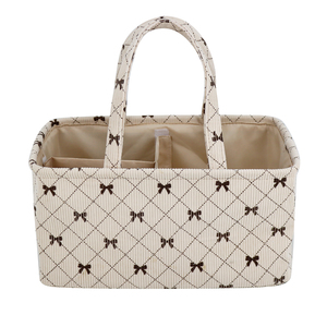Bolsa Organizadora de Pana Multifunción con Cierre Abierto, Portátil, para Pañales, Cambiador, Maquillaje y Viajes, para Bebés - Product Image 4