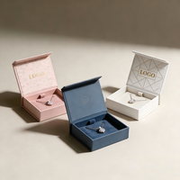 Boîtes cadeaux en papier magnétique écologiques de luxe haut de gamme, sur mesure, roses, carrées, rigides, pour bijoux