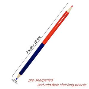 LISI Crayons de contrôle 2HB pré-affûtés à double extrémité, rouge et bleu, effaçables en vrac pour les tests de cartes des enseignants et le classement. - Product Image 2