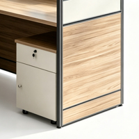 Nouvelle table de bureau modulaire en bois durable et moderne, poste de travail en îlot, ensemble de mobilier de bureau, table de séparation de bureau, chaise