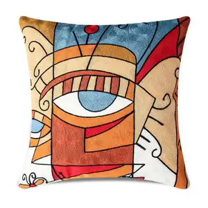 Ultimo disegno ricamo decorativo lavorato a maglia personalizzato fodera per cuscino Picasso federa per divano dell'hotel soggiorno