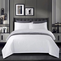 Vente en gros d'usine, draps de lit en coton 100% blanc uni, tissés sur mesure, pliés, pour hôpital, hôtel de luxe