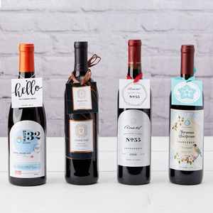 Botella de vino Etiqueta de cuello Botella de vino de lujo Bodega Papel Cuello Nombre Colgar Etiqueta de etiqueta colgante - Product Image 3