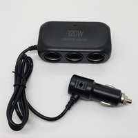 Adaptateur de séparateur de prise allume-cigare de voiture 120W 3 prises, 12V-24V 38W Type-C PD 20W USB QC3.0 Chargeur de voiture à double charge rapide PD20W