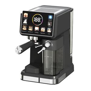 Machine à café italienne semi-automatique portable pour l'extérieur, usage domestique, expresso, extraction haute pression, mousse de lait intégrée, écran LCD - Product Image 1