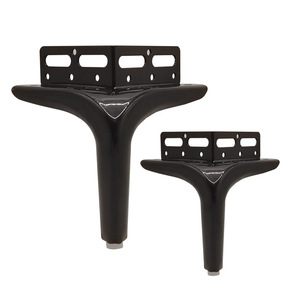 Pieds de meubles Wansheng en demi-cercle avec supports d'angle, 13 cm, acier laminé à froid plaqué, style moderne simple, noir canon - Product Image 3