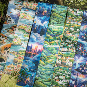 1 rollo anhelo para el día y la noche serie de gran tamaño paisaje tema cinta manual DIY - Product Image 3