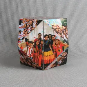 ナノパズル3d Suppliers-ホット販売5センチメートル、6センチメートル、7センチメートルCustom Plastic Magic Cube Puzzle、OEM写真印刷マジックキューブギフト用