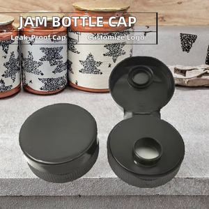 Tapa de Botella de Plástico PP de Grado Alimenticio 38/400, Color Personalizado, Negra, Antiderrames, con Tapa Abatible y Protección Contra el Polvo, Capacidad de 1 ml, para Frascos de Mermelada - Product Image 2