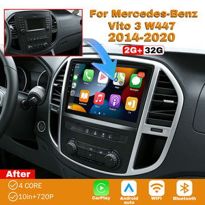 Radio para Auto con CarPlay y Android para <span class=keywords><strong>Mercedes</strong></span>-Benz <span class=keywords><strong>Vito</strong></span> 3 W447 2014-2020, con Pantalla de 10 Pulgadas, FM/RDS, Wifi, SWC, Mirror Link y Cámara de Reversa AHD - Product Image 1