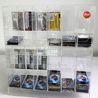Distributeur d'acrylique transparent 6 fentes SHP Factory Wholesale compatible avec la boîte d'affichage Pokémon avec design empilable