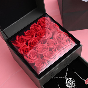กล่องของขวัญไวน์แบบลิ้นชักแข็งแรงหรูหราพรีเมียม ออกแบบเองได้ ผลิตจากกระดาษแข็ง พร้อมริบบิ้น ขายส่ง - Product Image 1