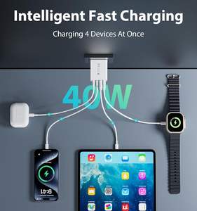 Adaptateur mural double PD QC Chargement rapide 40W USB C Bloc <span class=keywords><strong>chargeur</strong></span> pour iPhone <span class=keywords><strong>iPad</strong></span> Tablet Cell Phones Android - Product Image 3