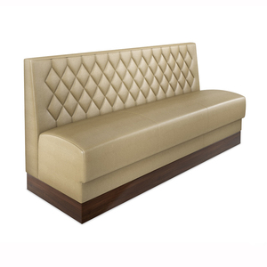 आधुनिक हीरा टफ्टेड पु चमड़े के रेस्तरां बूथ के साथ बैठे, नाइट क्लब फर्नीचर के लिए वाणिज्यिक बैंक्वेट सोफा - Product Image 3