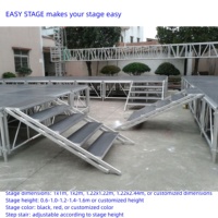 Structure de scène en aluminium de qualité supérieure, haute résistance, capacité de charge sécurisée, plateforme de scène pour événements en plein air et en intérieur