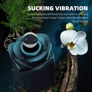 Rose <span class=keywords><strong>Shaped</strong></span> <span class=keywords><strong>Vibrator</strong></span> für Frauen Rot Schwarz Zunge Klitoris Saugen für Ei Sexspielzeug mit Vibrations funktion - Product Image 2