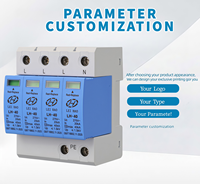 Parafoudre triphasé LEIHAO Factory AC SPD T1 T2 Type 20-40KA 4P pour protection contre la foudre et les surtensions, compatible DC Solaire