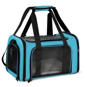 Foldable Portable Grey Oxford Material <b>Pet</b> Dog Cat <b>Carrier</b> Bag with Zipper Closure Fashion Style for All Seasons Travel - Product Image 3