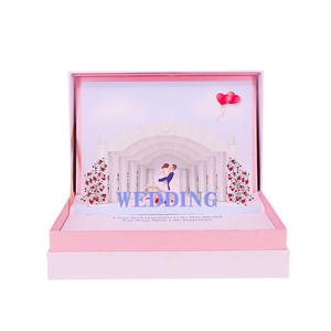 WINPSHENG-cajas de música 3d con diseño personalizado, caja de regalo de lujo con música pop-up, Escena de boda, invitación - Product Image 2