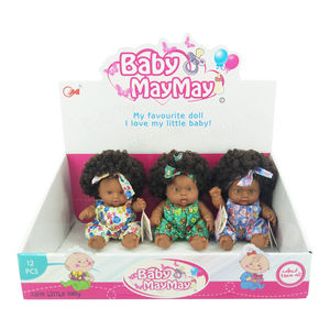 Poupée Bébé <span class=keywords><strong>Reborn</strong></span> Réaliste Noire de 20 CM, Fille Africaine Nouveau-Née, avec Cheveux Afro pour Enfants - Product Image 6